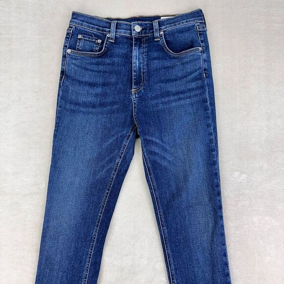 Rag & Bone Skinny Jeans Womens 28 High Rise Dark Wash Stretch Made‎ in USA - Picture 2 of 11